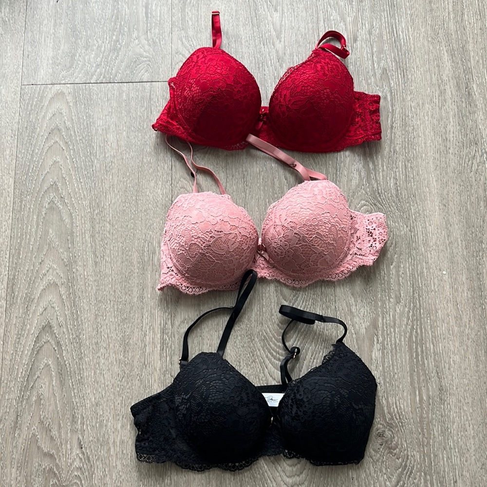 Lot of 3 Marilyn Monroe line 34B push up Bras